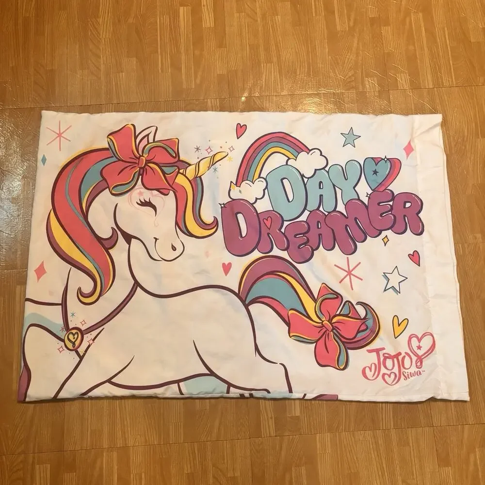 JoJo Siwa Unicorn Pillowcase Day Dreamer Dream Life Reversible Standard Pillow